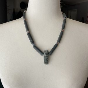 Stone owl necklace